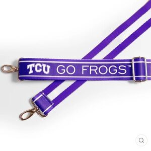 Purple TCU Go Frogs Bag Strap